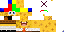 Minecraft skin texture, 64x32 legacy pixels