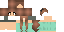 Minecraft skin texture, 64x32 legacy pixels