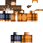 Orange brown Minecraft skin texture, 64x64 pixels
