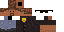 Minecraft skin texture, 64x32 legacy pixels