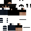Black Minecraft skin texture, 64x64 pixels