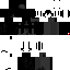 Black Minecraft skin texture, 64x64 pixels