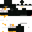 Black Minecraft skin texture, 64x64 pixels