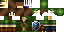 Minecraft skin texture, 64x32 legacy pixels
