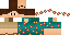 Minecraft skin texture, 64x32 legacy pixels