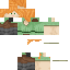 Green Minecraft skin texture, 64x64 pixels