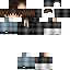 Gray Minecraft skin texture, 64x64 pixels