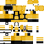 Yellow Minecraft skin texture, 64x64 pixels