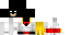 Minecraft skin texture, 64x32 legacy pixels