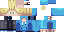Minecraft skin texture, 64x32 legacy pixels