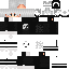 Black Minecraft skin texture, 64x64 pixels