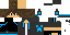 Minecraft skin texture, 64x32 legacy pixels