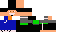 Minecraft skin texture, 64x32 legacy pixels