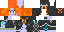 Minecraft skin texture, 64x32 legacy pixels