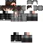 Gray Minecraft skin texture, 64x64 pixels