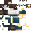 Blue Minecraft skin texture, 64x64 pixels