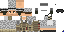 Minecraft skin texture, 64x32 legacy pixels