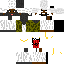Yellow Minecraft skin texture, 64x64 pixels