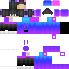 Blue purple Minecraft skin texture, 64x64 pixels