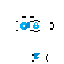 White blue Minecraft skin texture, 64x64 pixels