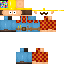 Blue Minecraft skin texture, 64x64 pixels
