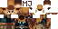 Brown Minecraft skin texture, 64x32 legacy pixels