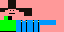 Minecraft skin texture, 64x32 legacy pixels