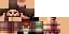 Red Minecraft skin texture, 64x32 legacy pixels