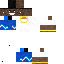 White Minecraft skin texture, 64x64 pixels