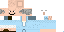 Minecraft skin texture, 64x32 legacy pixels