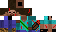 Minecraft skin texture, 64x32 legacy pixels