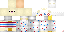 Minecraft skin texture, 64x32 legacy pixels