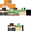 Green Minecraft skin texture, 64x64 pixels