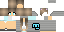 Minecraft skin texture, 64x32 legacy pixels
