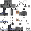 White Minecraft skin texture, 64x64 pixels