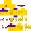Yellow Minecraft skin texture, 64x64 pixels