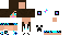Minecraft skin texture, 64x32 legacy pixels