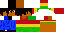 Minecraft skin texture, 64x32 legacy pixels