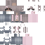 Gray Minecraft skin texture, 64x64 pixels
