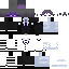Black Minecraft skin texture, 64x64 pixels