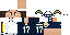 Minecraft skin texture, 64x32 legacy pixels