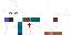 Minecraft skin texture, 64x32 legacy pixels