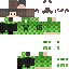 Green Minecraft skin texture, 64x64 pixels
