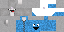 Minecraft skin texture, 64x32 legacy pixels