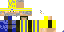 Minecraft skin texture, 64x32 legacy pixels