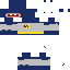Gray blue Minecraft skin texture, 64x64 pixels