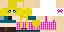 Minecraft skin texture, 64x32 legacy pixels