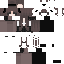 Gray Minecraft skin texture, 64x64 pixels