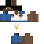 White Minecraft skin texture, 64x64 pixels