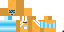Minecraft skin texture, 64x32 legacy pixels